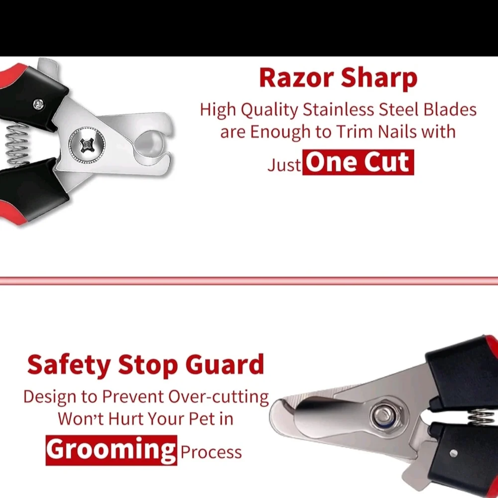 Red and Black Dog Nail Clippers Set